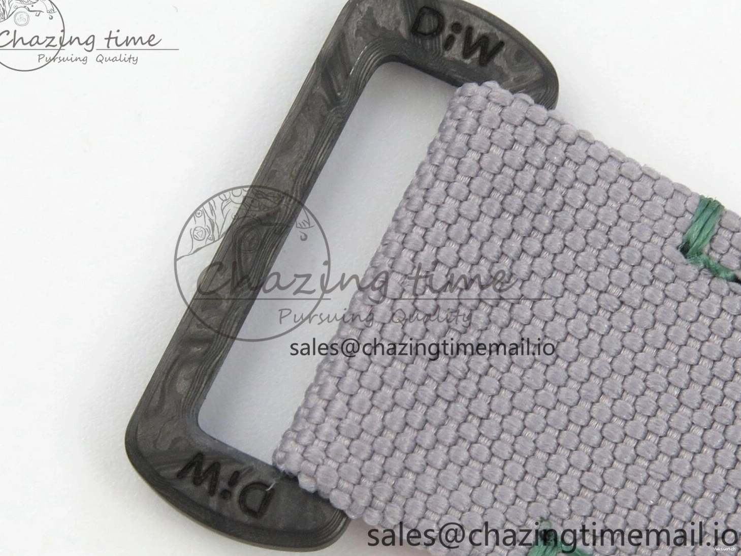 Grey Carbon Edition DIW on and White A7750 Nylon Case Daytona Strap Dial Bezel Green DIWF 0403